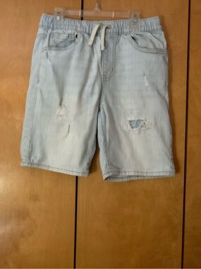 Old Navy Light Blue Distressed Kids Denim Shorts